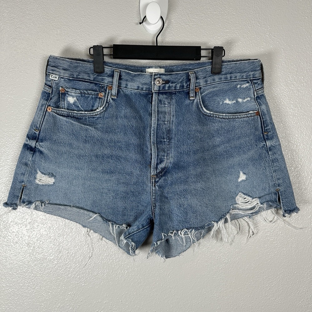 Citizens Of Humanity Marlow Premium Vintage Distressed Denim Jean Shorts Size 32